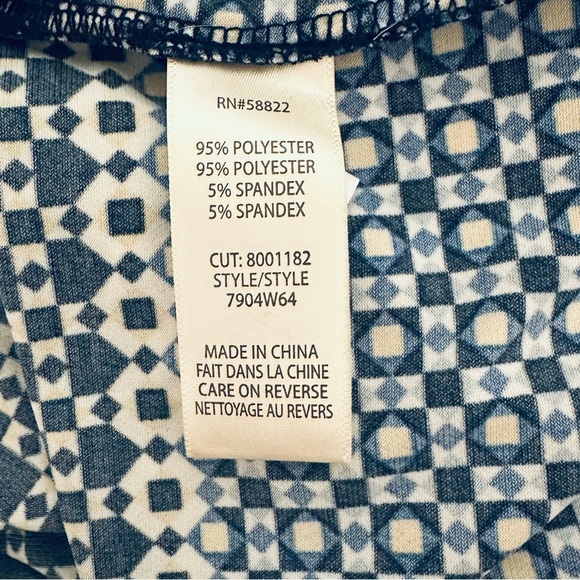 Max Studio NWT Geometric Sheath Midi Dress, Women’s Size Small, Pleated Skirt - Picture 12 of 16